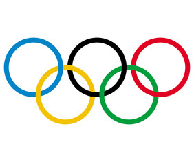奥运环色彩斑斓的环奥运环向量