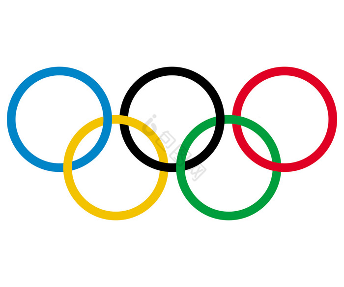 奥运环色彩斑斓的环奥运环向量图片