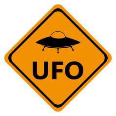 危险路迹象UFO向量插图图标危险路迹象UFO