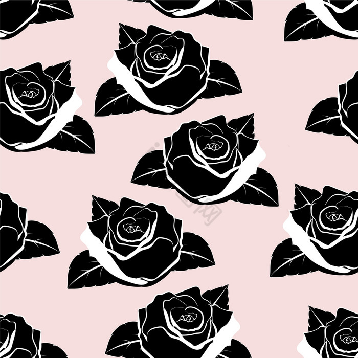 无缝的壁纸玫瑰向量插图纹理花无缝的壁纸玫