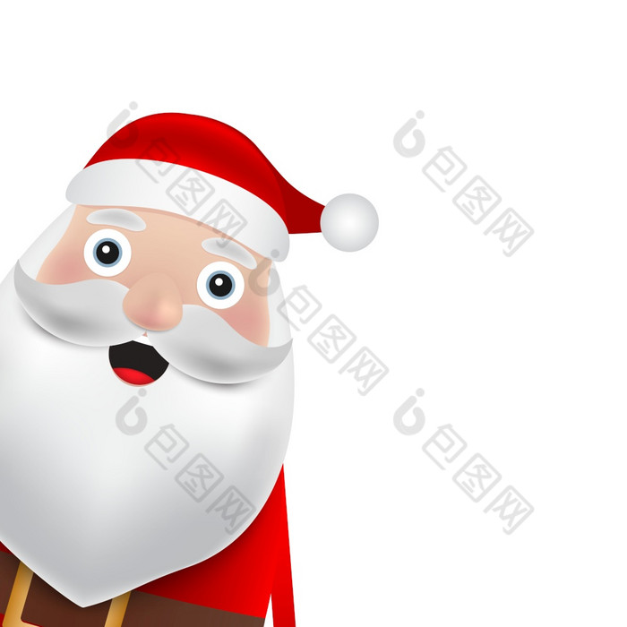 圣诞节圣诞老人老人站白色背景向量插图为节日设计圣诞节圣诞老人老人站白色背景向量插图为节日设计
