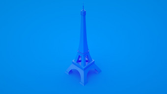 埃菲尔<strong>铁塔</strong>塔孤立的蓝色的背景旅行法国插图埃菲尔<strong>铁塔</strong>塔孤立的蓝色的背景旅行法国插图