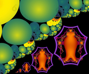 电脑生成的摘要色彩斑斓的分形艺术<strong>作品</strong>为有创意的设计艺术首页装饰和娱乐电脑生成的摘要色彩斑斓的分形艺术<strong>作品</strong>