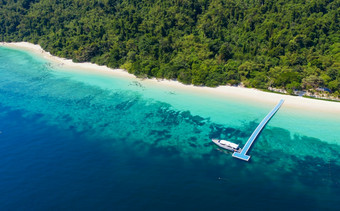 空中视图<strong>海洋</strong>波海滩和岩石海岸线和美丽的森林nyaung哎呀岛缅甸热带<strong>海洋</strong>和岛屿南部缅甸美丽的旅游景点