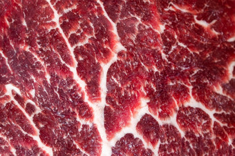 牛肉纹理冻结肉背景特写镜头一块牛里脊肉为牛排