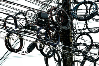 纠结的电电线城市电波兰无组织的和混乱的<strong>组织管理</strong>概念