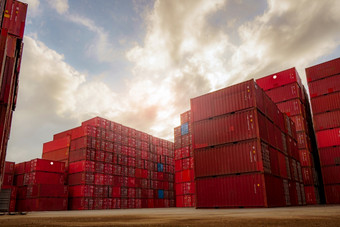 容器物流货物和航运业务容器船为进口和出口物流容器运费站物流行业从港口港口容器港为卡车运输