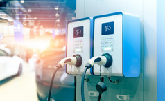 电车充电站为负责电池插头为车辆与电引擎充电器站清洁能源充电点为车绿色权力未来运输技术