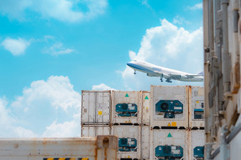 货物飞机飞行以上物流容器空气物流冷藏为冻食物冷藏容器为出口和进口物流运费运输航空业务商品出口
