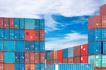 容器物流货物和航运业务容器船为进口和出口物流容器运费站物流行业从港口港口容器港海运费概念