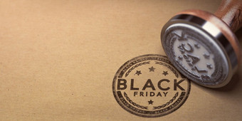 橡胶邮票与的文本黑色的星期五印在纸板背景销售概念插图黑色的星期五事件背景