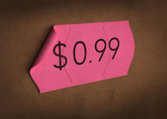 心理定价印刷粉红色的标签概念图像为插图价格心理影响心理定价价格