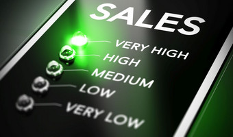 销售管理概念salesforce监控系统与绿色光前面非常高销售管理