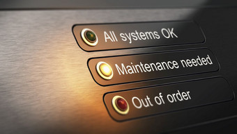 插图系统指示板与维护警告激活维护和修复操作需要