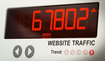 数字屏幕指示的数量网站访问概念互联网观众指标插图网站观众指标增加在线交通