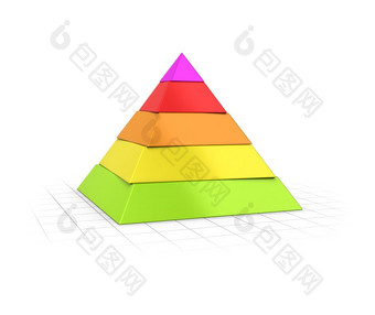 概念上的渲染<strong>五个</strong>层金字塔在的角度来看背景分层金字塔<strong>五个</strong>水平