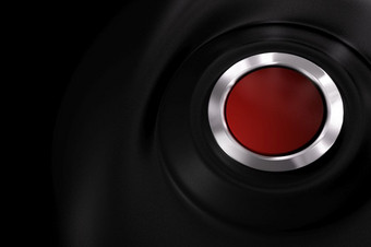 可<strong>定制</strong>的红色的权力按钮在黑色的塑料背景与复制空间可<strong>定制</strong>的权力按钮