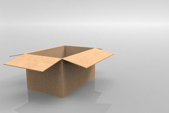 呈现打开空新纸borwn盒子复制空间灰色的背景