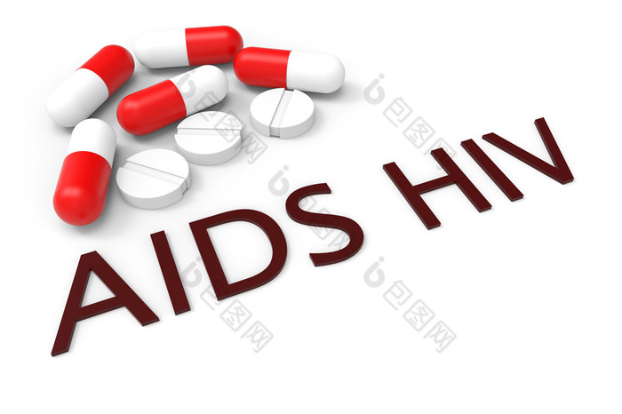 呈现医学药片为艾滋病艾滋病毒治疗概念背景