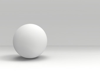 呈现白色球形状球灰色的复制空间背景