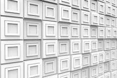 呈现的角度来看视图现代白色广场瓷砖块墙背景