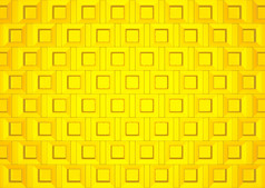 呈现无缝的黄色的艺术广场块墙背景