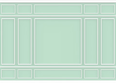 呈现白色现代经典风格模式甜蜜的绿色颜色墙背景