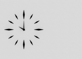 呈现现代黑色的网格设计时钟哪一个点灰色的水泥墙背景