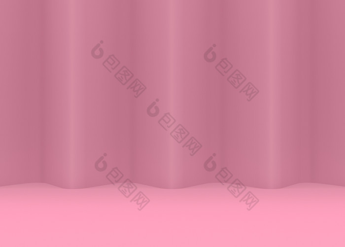 呈现甜蜜的粉红色的旋度波曲线墙和地板上Backgorund