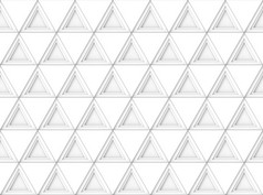 呈现无缝的现代白色三角形形状瓷砖模式墙背景