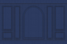 呈现现代豪华的黑暗蓝色的经典模式设计古董墙背景