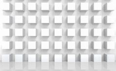 呈现摘要堆栈现代奢侈品白色多维数据集盒子墙设计背景