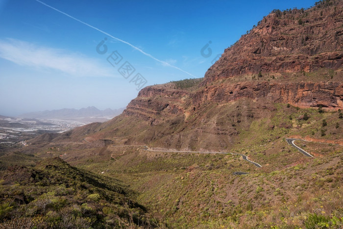 风景优美的山地由于景观大金丝雀金丝雀岛屿西班牙风景优美的山地由于景观大金丝雀金丝雀岛屿西班牙