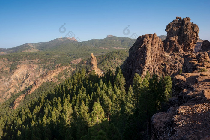 风景优美的山地由于景观大金丝雀金丝雀岛屿西班牙风景优美的山地由于景观大金丝雀金丝雀岛屿西班牙