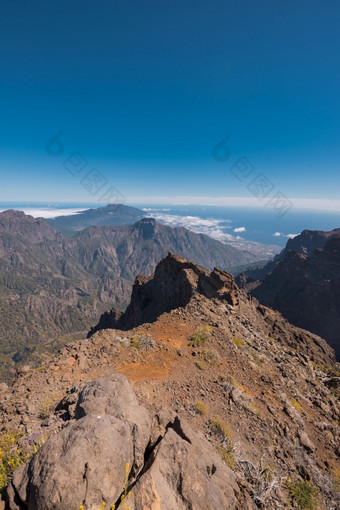 火山景观罗格这些伙计们最高峰棕榈岛金丝雀岛西班牙