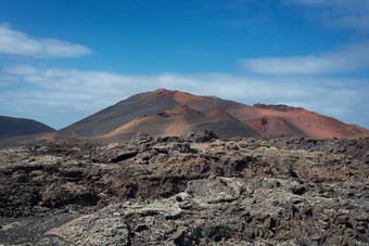 令人惊异的火山景观和熔岩沙漠蒂曼法亚国家公园兰斯洛特金丝雀岛屿西班牙