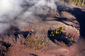 空中视图火山景观火山火山口tenerife金丝雀岛屿西班牙高质量图像空中视图火山景观火山火山口tenerife金丝雀岛屿西班牙