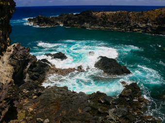 复活节岛海岸线复活节岛海岸岩石和海洋复活节岛海岸线复活节岛海岸岩石海洋