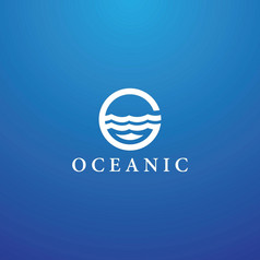 海洋标志向量图标设计