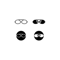 眼镜标志向量图标设计