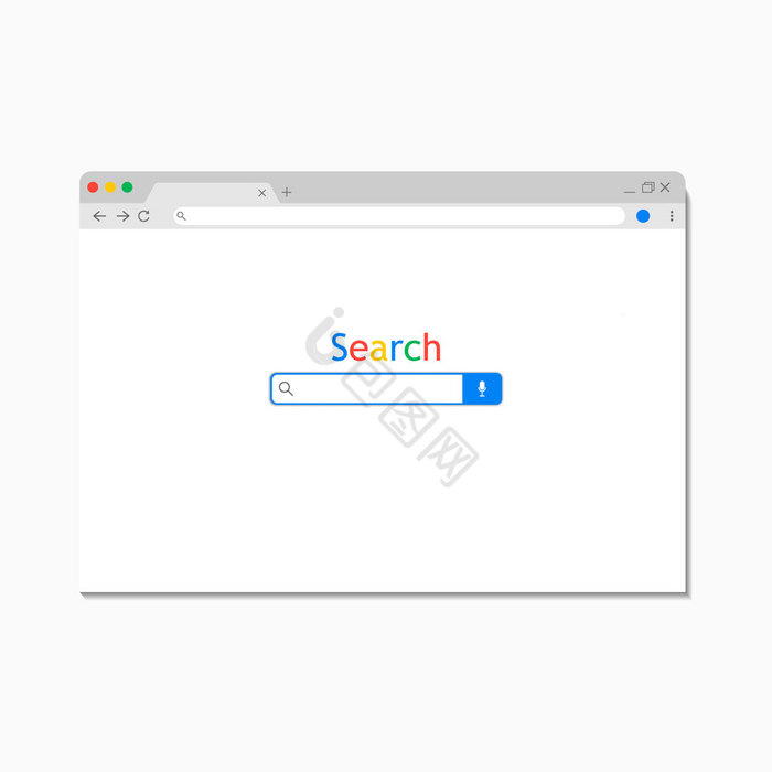 的搜索互联网浏览器窗口孤立的浏览器与搜索图片