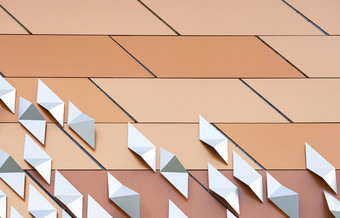 摘要背景不锈钢钢盘子棕色（的）铝复合瓷砖墙装饰外体系结构概念