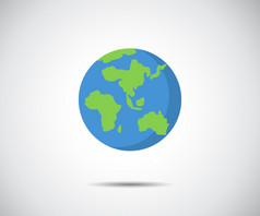 地球地球图标平infographics全球设计向量插图