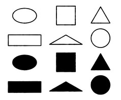 手画集摘要形状涂鸦集合黑色的方向草图符号向量插图图形设计元素向量