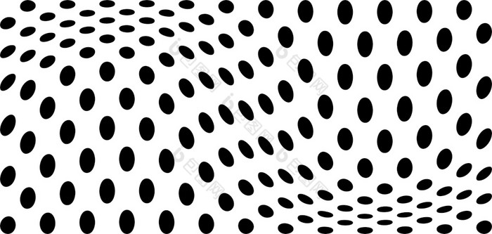 黑色的和白色波尔卡点模式波尔卡点波向量