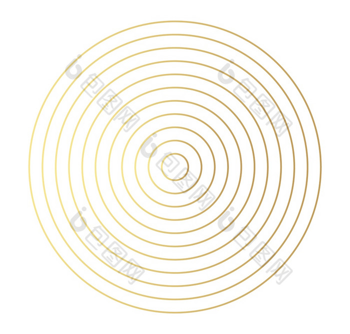同心黄金颜色圆元素元素为图形网络设计模板为打印纺织包装装饰向量插图