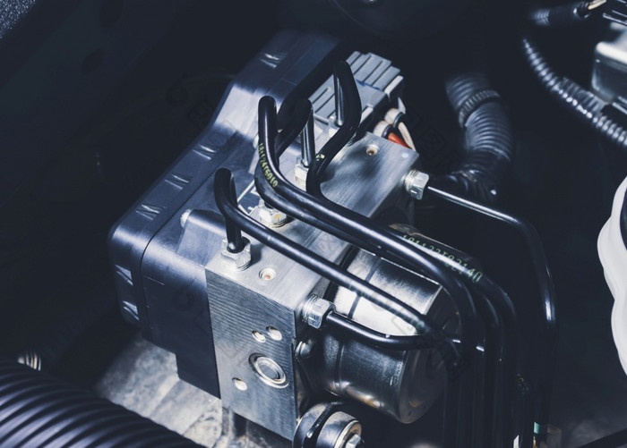 ABS反锁刹车系统单位模块控制盒子和刹车流体管道车刹车系统