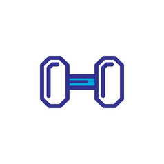 哑铃图标标志插图颜色风格设计
