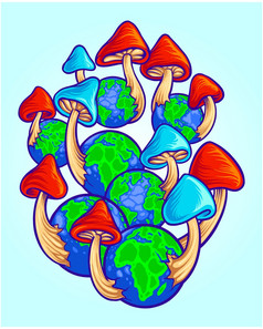 快乐国际世界真菌一天向量插图为你的工作标志商品t恤贴纸和标签设计海报问候卡片广告业务公司品牌