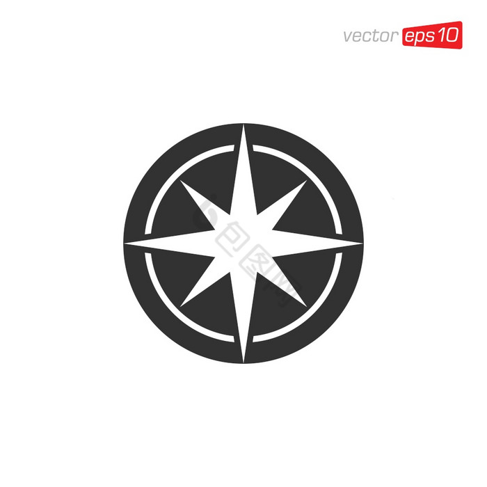 指南针图标向量图片